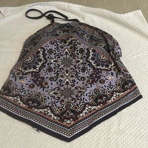 Kona Sal handkerchief style swim-top with skirt the padded bra ties in the back